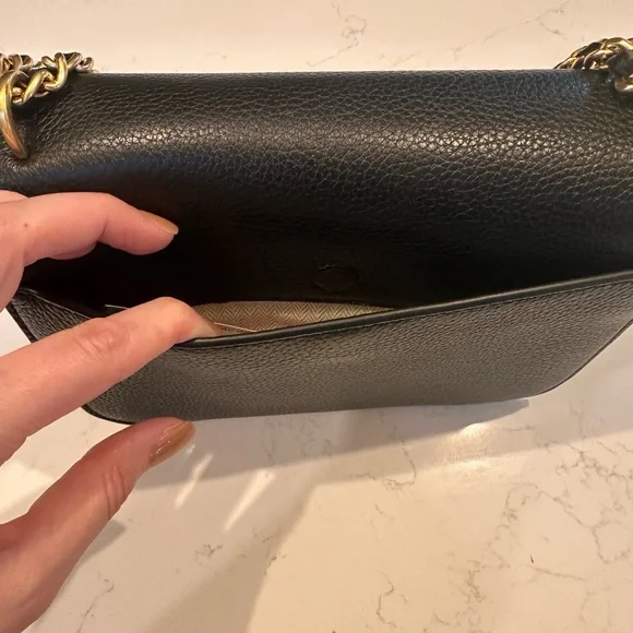 Tory Burch Black Crossbody Bag with Gold Logo - Picture 4 of 7